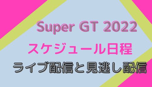 『スーパー GT 2022年スケジュール日程カレンダー』ライブ配信と見逃し配信で結果を観る方法【まとめ】