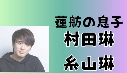 村田琳/糸山琳はなに者で学歴と経歴や出演作品はなに？蓮舫の息子がイケメン役者で元アイドルの双子